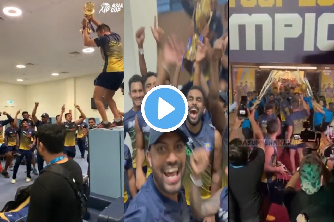 Asia cup 2022 Sri Lanka player celebration victory