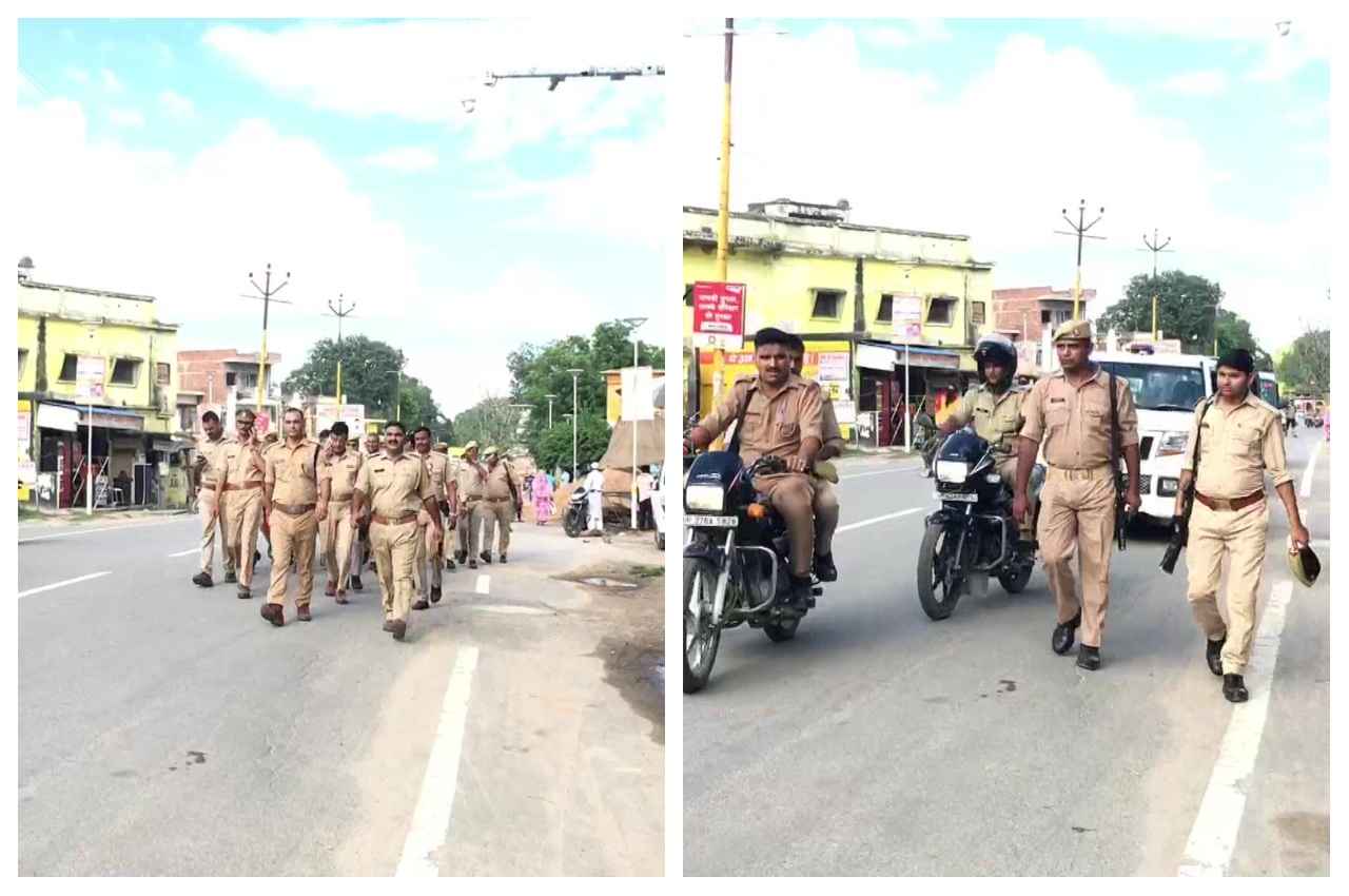 Gyanvapi Mosque Case: आयोध्या में पुलिस का फ्लैग मार्च, पुलिस छावनी में तब्दील हुआ क्षेत्र