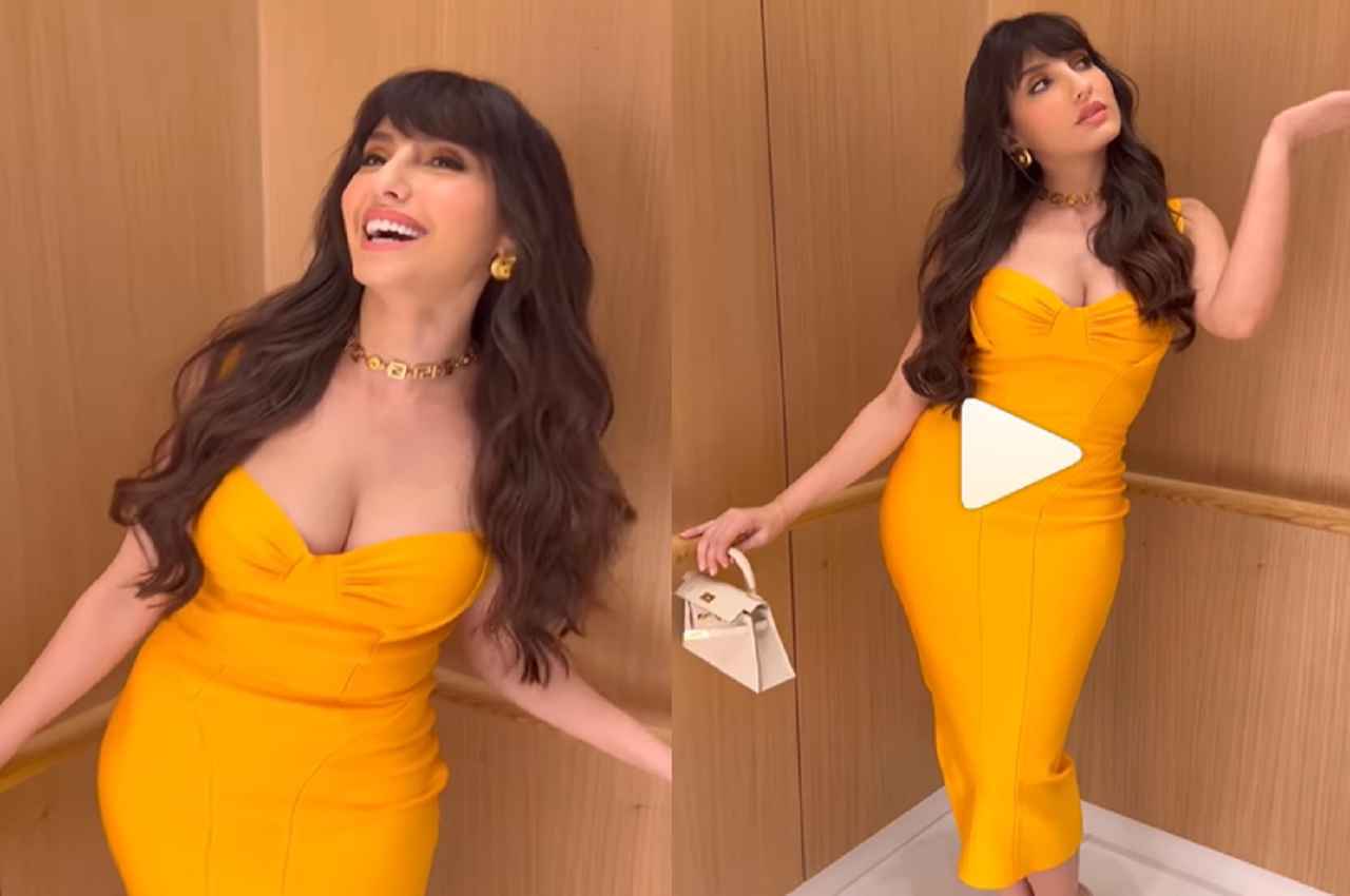 Nora Fatehi Sizzling Video: बॉडी हगिंग ड्रेस में नोरा ने फ्लॉन्ट किए अपने कर्व्स, फैंस की धकड़नें तेज