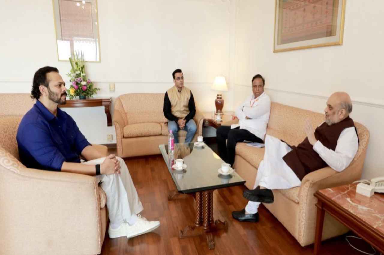 फिल्म निर्देशक रोहित शेट्टी ने केंद्रीय गृहमंत्री अमित शाह से की मुलाकात