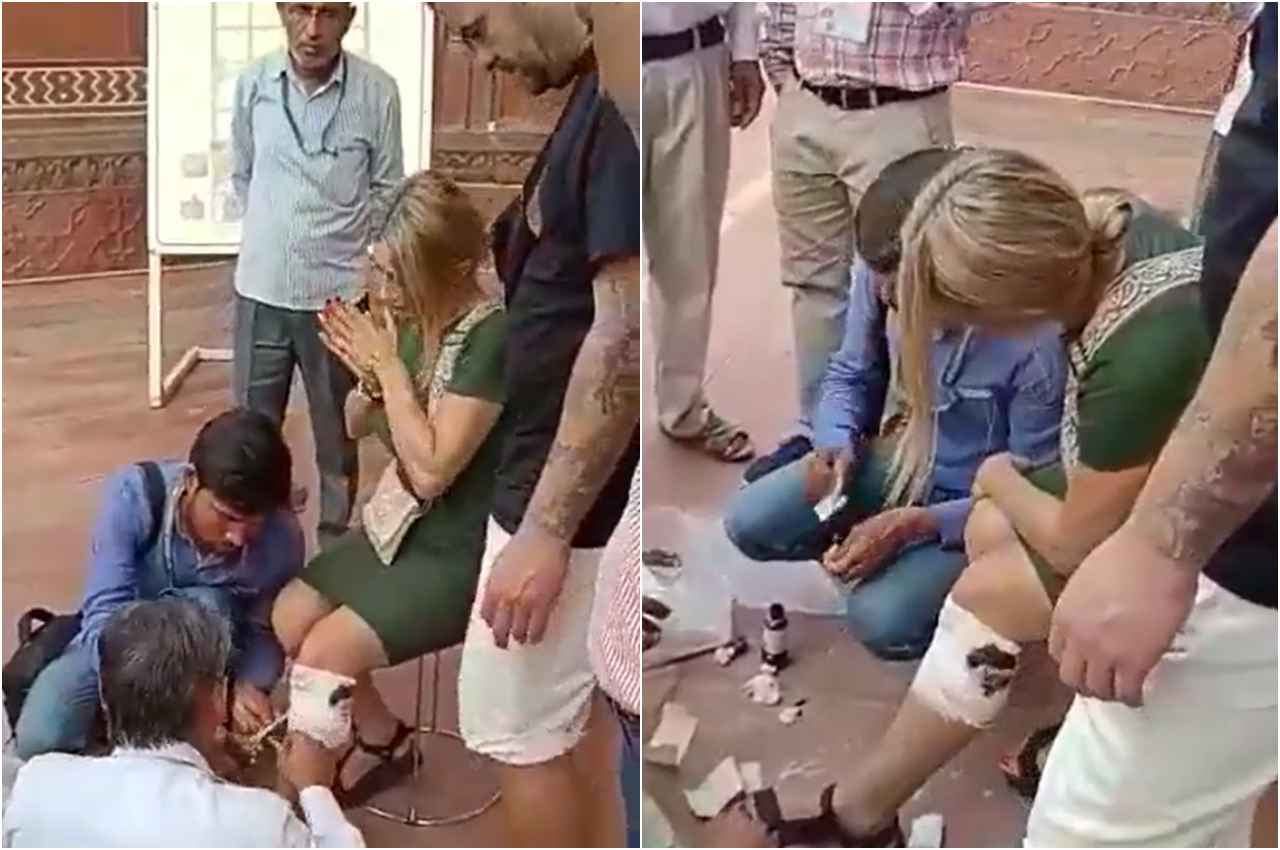 Agra News: ताजमहल में स्पेनिश महिला पर बंदरों के झुंड का हमला, किया लहूलुहान, देखें Video