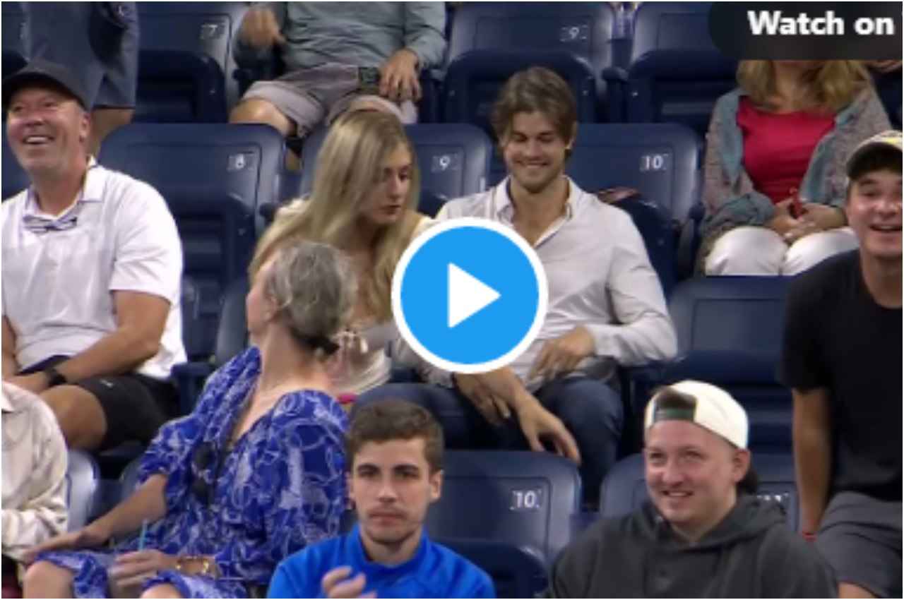 US Open: एक झटके में बीयर का गिलास गटक गई ये खूबसूरत गर्ल, दर्शक रह गए दंग, देखें वीडियो