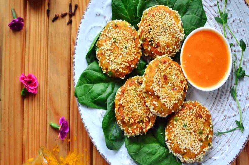 Cauliflower and Oats Tikki