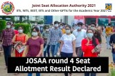 JoSAA Round 4 Seat Allotment Result