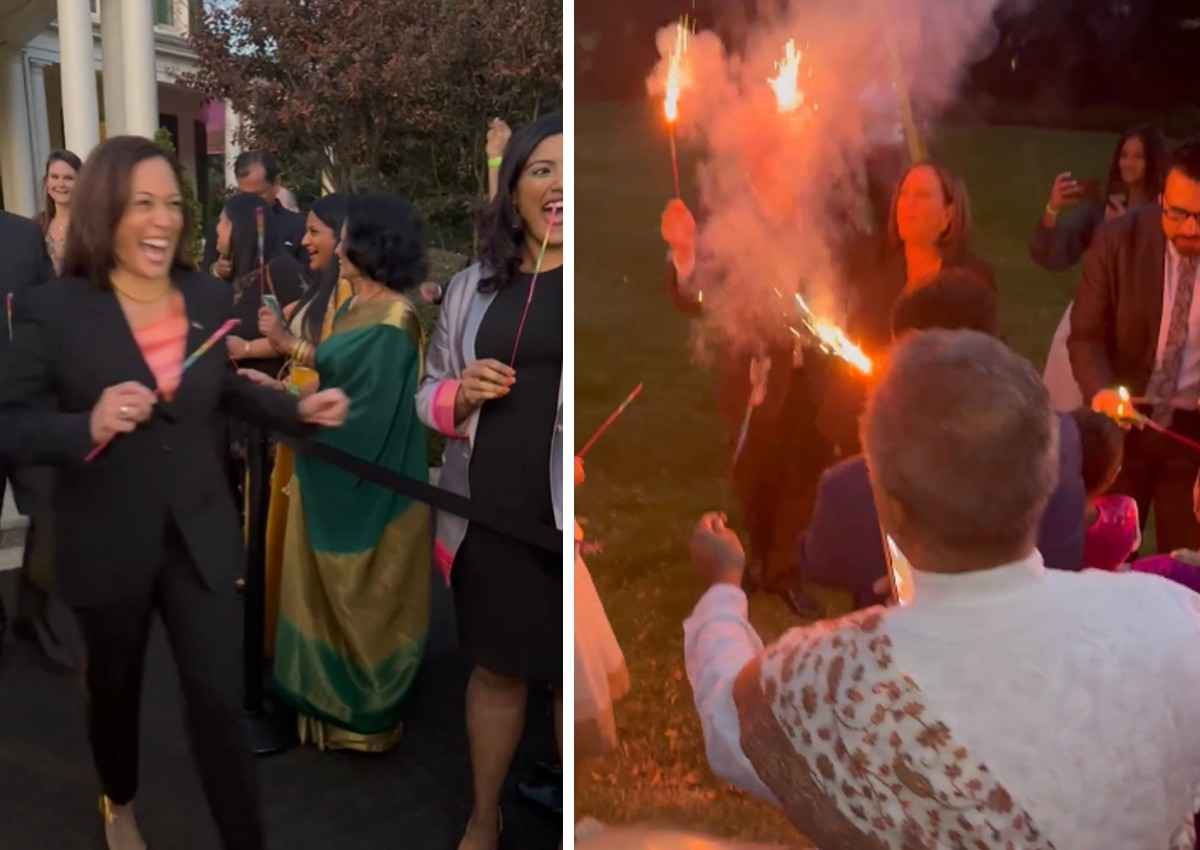 US Diwali Celebration: अमेरिकी उपराष्ट्रपति का दिखा खास अंदाज, हाथ में 'फुलझड़ी' लेकर कमला हैरिस ने मनाई दिवाली