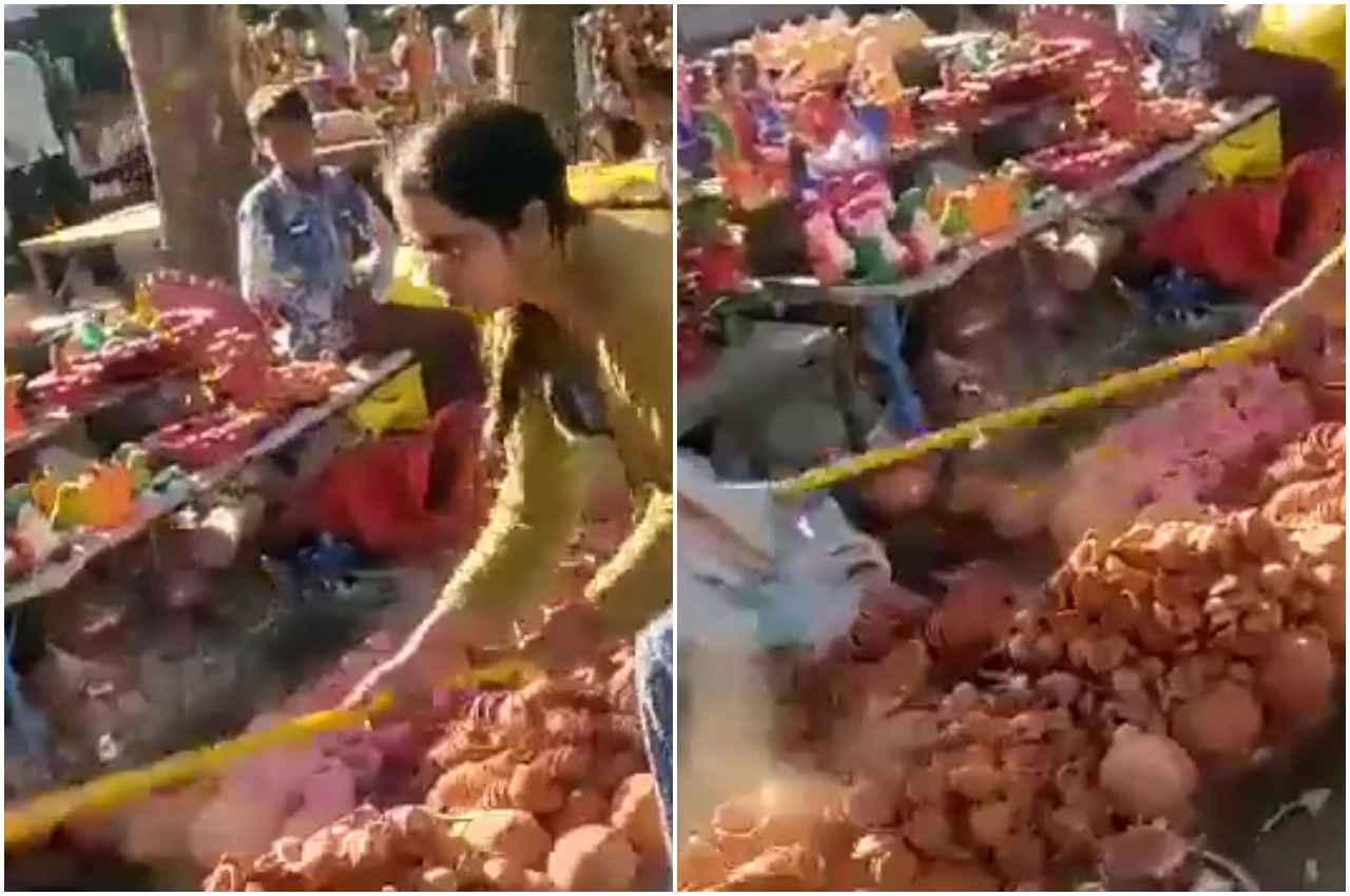 Viral Video: मिट्टी के दीपक बेच रहा था गरीब, तभी हाथ में वाइपर लेकर आई महिला ने किया ये बेहुदा काम