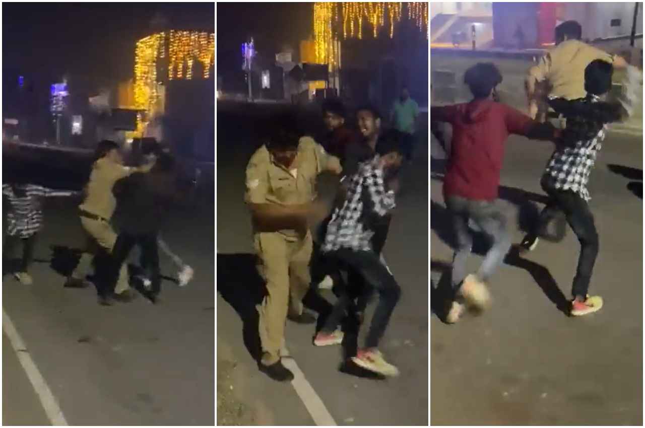 Viral Video: लखनऊ में चेकिंग के लिए बाइक रोकना पड़ा भारी, युवकों ने सिपाही के साथ सरेराह किया ये काम