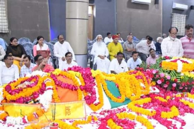 MLA Bhanwarlal Sharma merged with five elements MLA Bhanwarlal Sharma merged with five elements