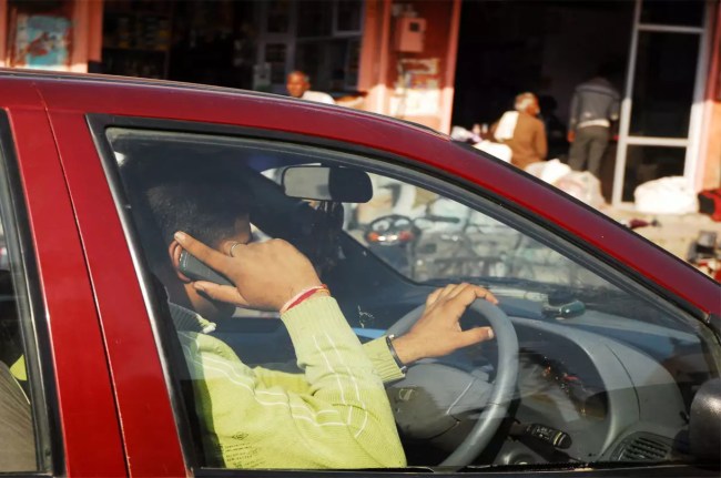 Mobile using while driving