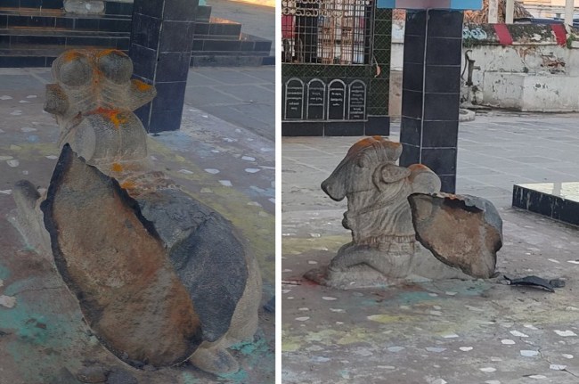 Nandi Idol Vandalised