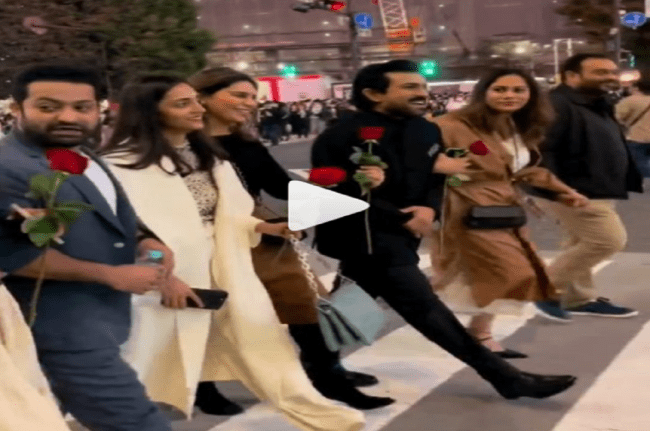 RRR in Japan: जापान में रिलीज हुई फिल्म, जूनियर एनटीआर और राम चरण का वीडियो वायरल