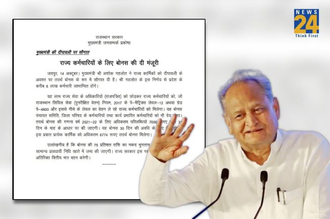 Rajasthan government gave Diwali bonus