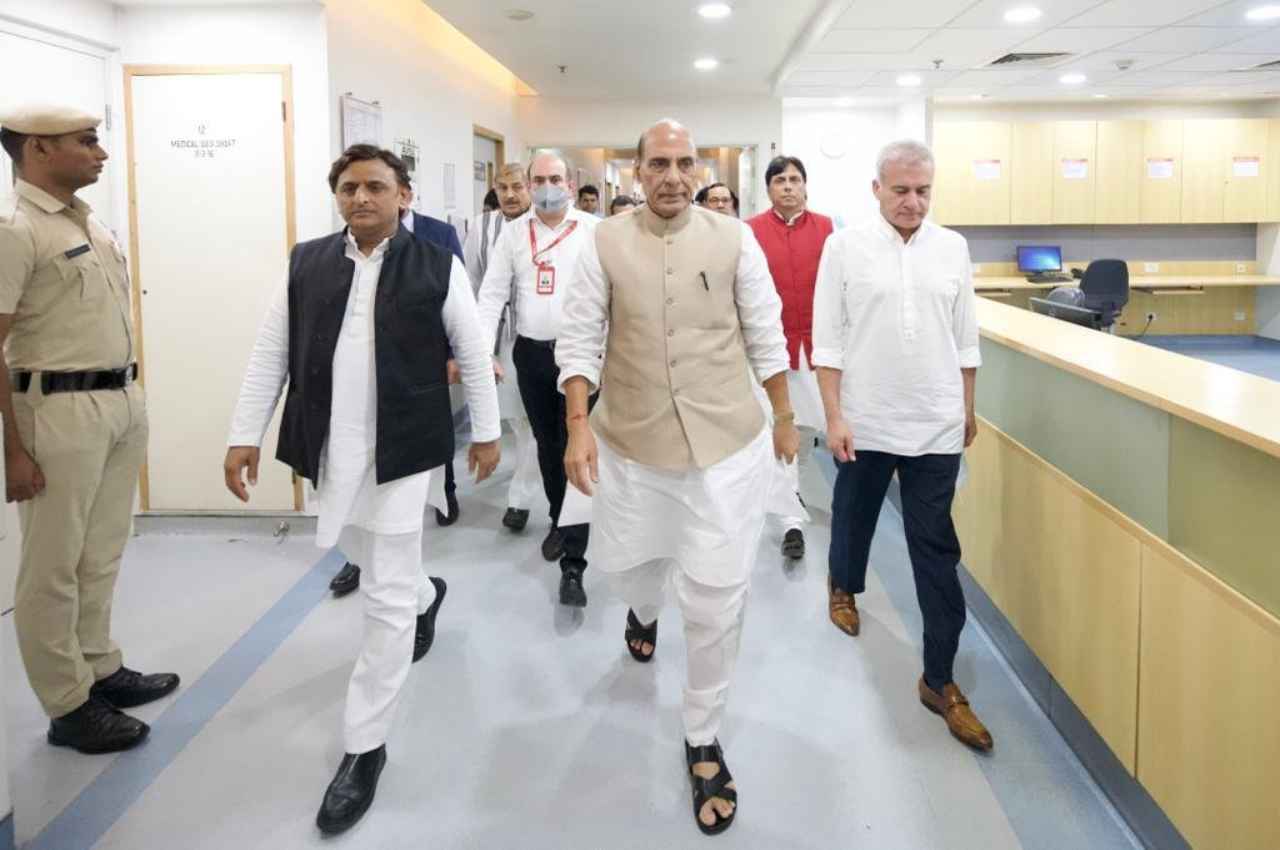 Rajnath Singh At Medanta Rajnath Singh At Medanta