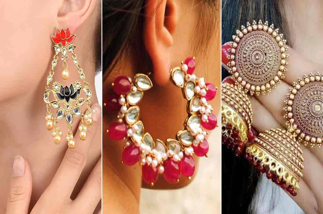 Name Earrings  Hindi Pa  प  By Jewellery Hat  Fashion Jewellery J