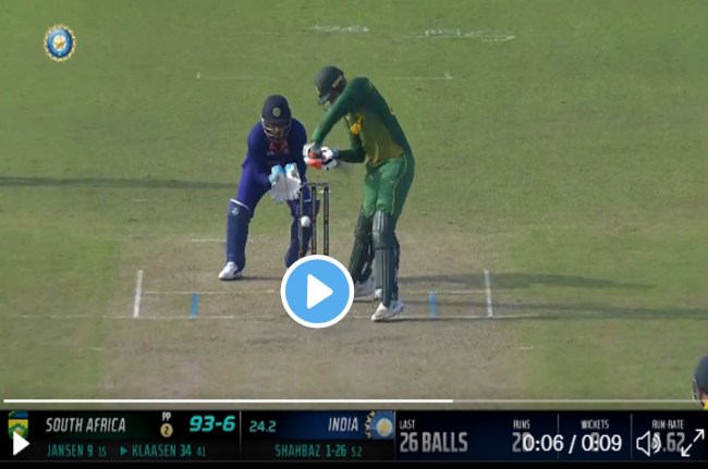 IND vs SA ODI Heinrich Klaasen Bowled Shahbaz Ahmed