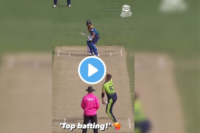 IRE vs SL Kusal Mendis hit amazing six over deep fine leg
