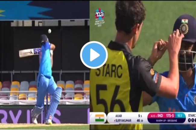 IND vs AUS live scorecard Suryakumar Yadav injured Mitchell Starc Bouncer Suryakumar helmet broken watch video brmp