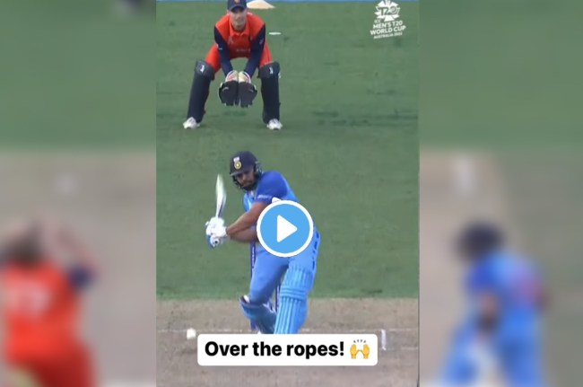 brilliant six hit by Rohit Sharma