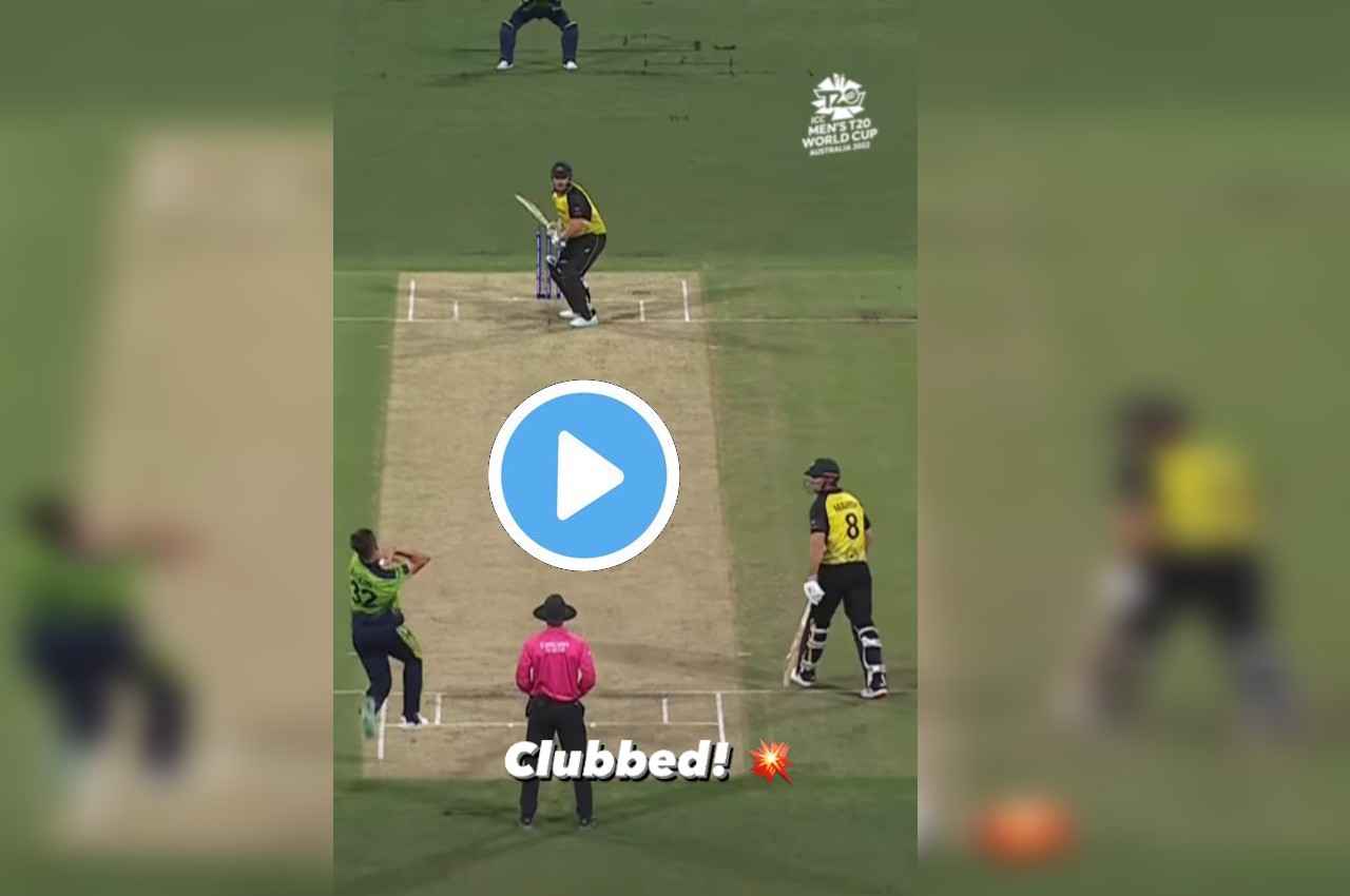 AUS vs IRE: 'ये है पॉवर हिटिंग'...फिंच ने खड़े-खड़े ठोक डाला पॉवरफुल छक्का...देखता रह गया गेंदबाज