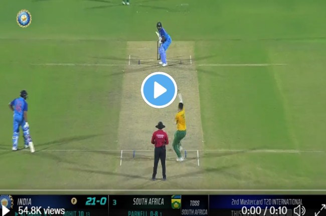 KL Rahul flick six ind vs sa 2nd T20