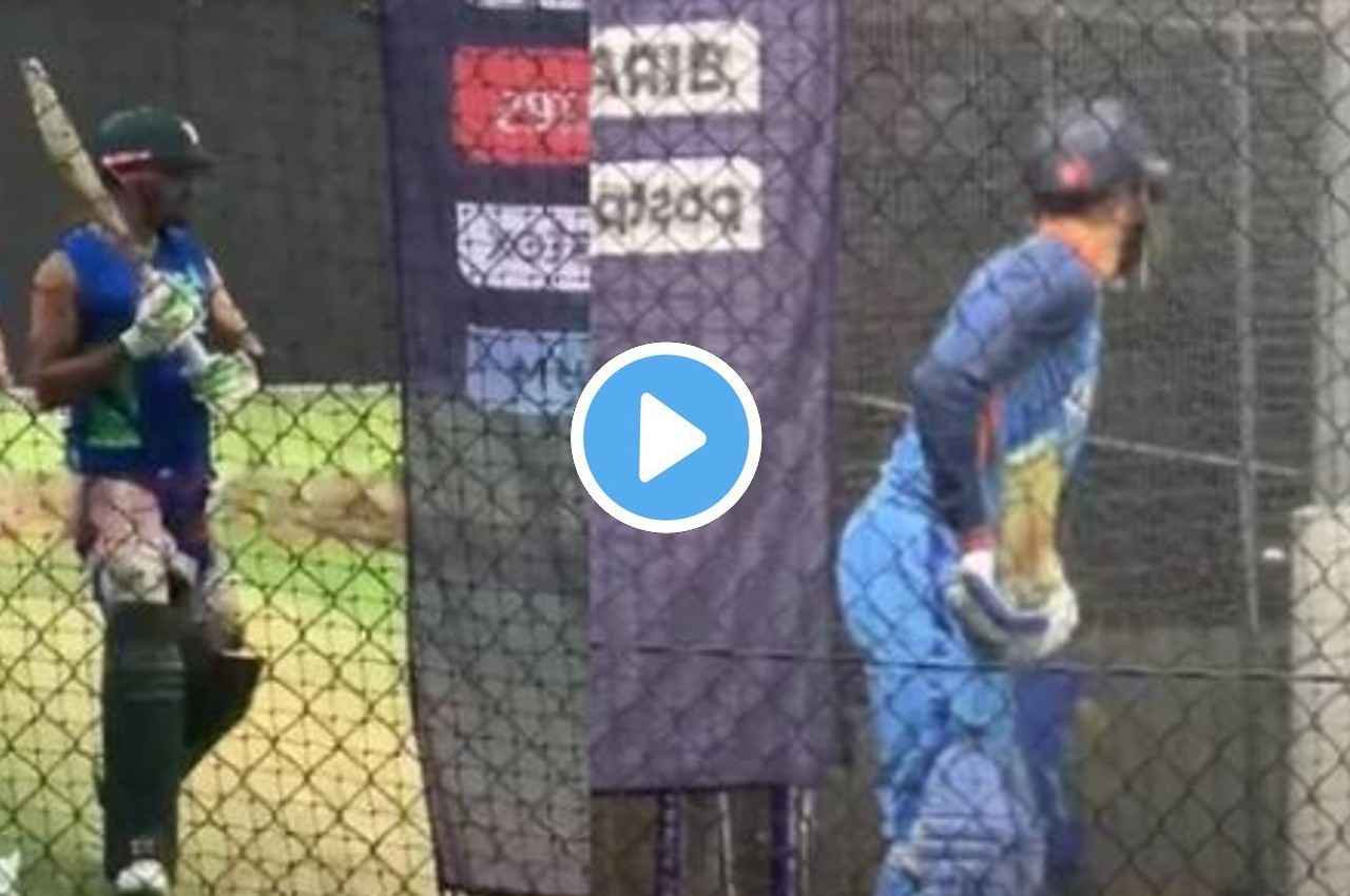 Virat Kohli vs Babar Azam: नेट प्रेक्टिस पर कोहली का 'विराट शॉट' देख दंग रह गए बाबर, देखें Video