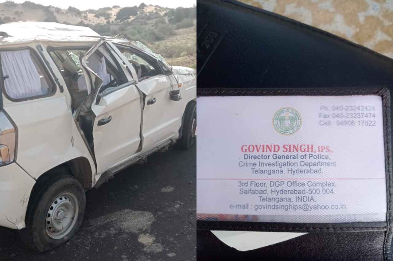 Wife of Telangana DGP dies in road accident