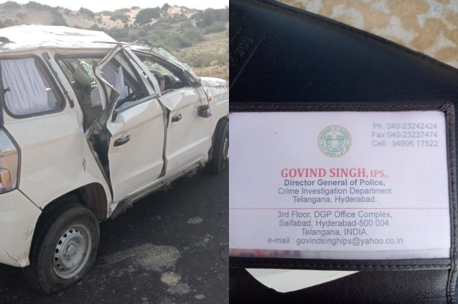 Wife of Telangana DGP dies in road accident