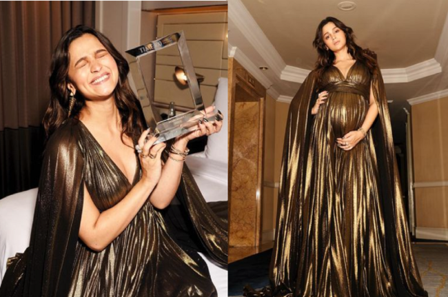 अवॉर्ड जीतकर अपनी खामियां और खूबियां गिनवा रही थीं Alia Bhatt, लगातार किक करता रहा होने वाला बेबी