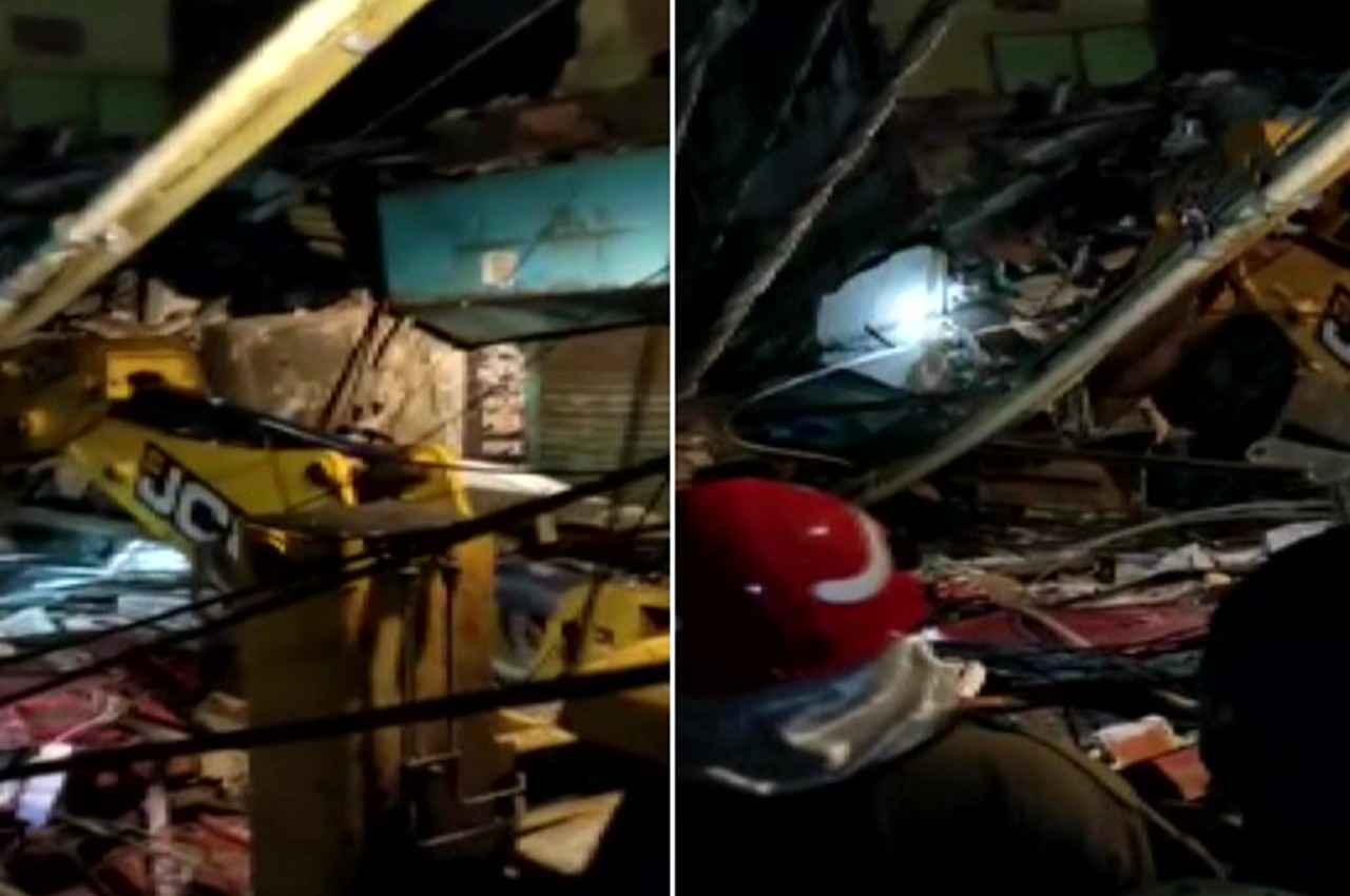 दिल्ली: लाहौरी गेट के पास इमारत की छत गिरने से 5 लोग घायल, कुछ के फंसे होने की आशंका