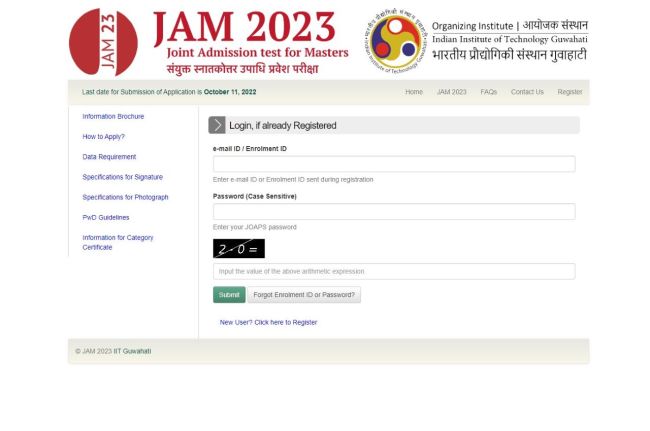 IIT JAM 2022