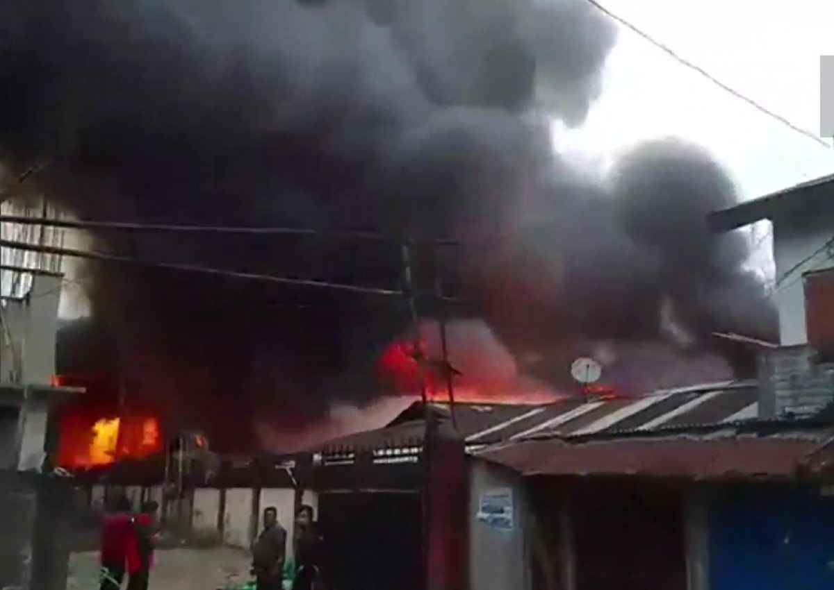 massive fire broke out in Itanagar