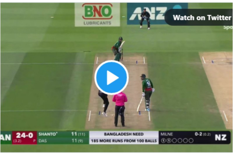 nz vs ban adam milne Najmul Hossain Shanto