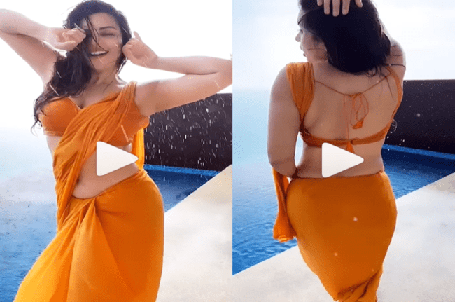 Shama Sikander ने पीली शिफॉन साड़ी पहन 'टिप-टिप बरसा पानी' पर किया सिज्जलिंग डांस, फिर वायरल हो रहा वीडियो