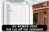 DU NCWEB 2022 3rd cut off list