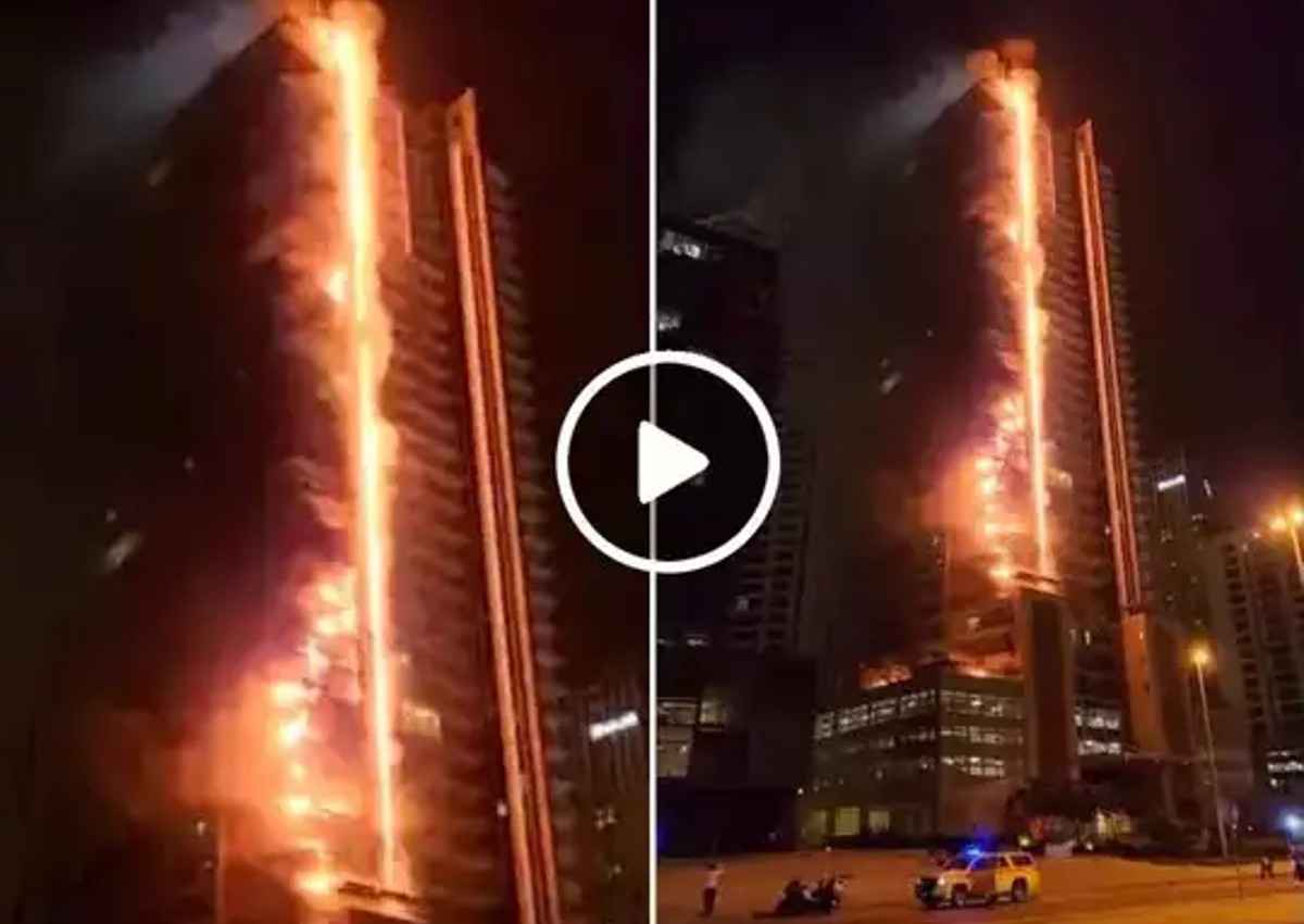 Video: बुर्ज खलीफा के पास 35 मंजिला इमारत में लगी आग, घंटों बाद पाया गया काबू