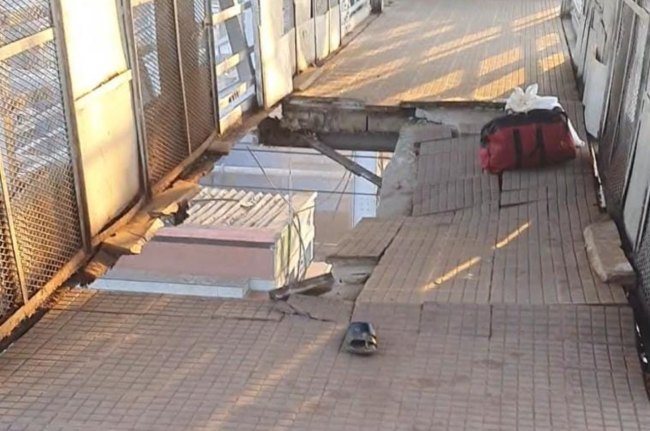 Foot over bridge collapse