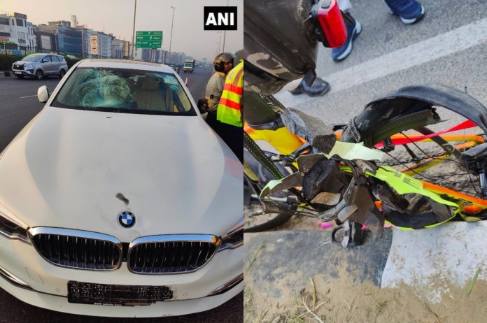 Gurugram's cyclist crushed by BMW vehicle