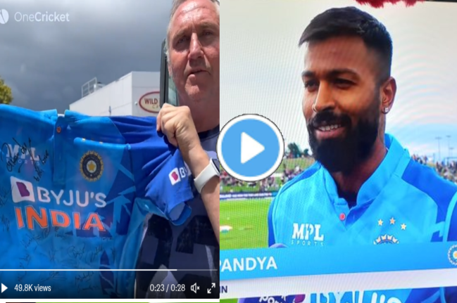 Hardik Pandya gifted his signed jersey