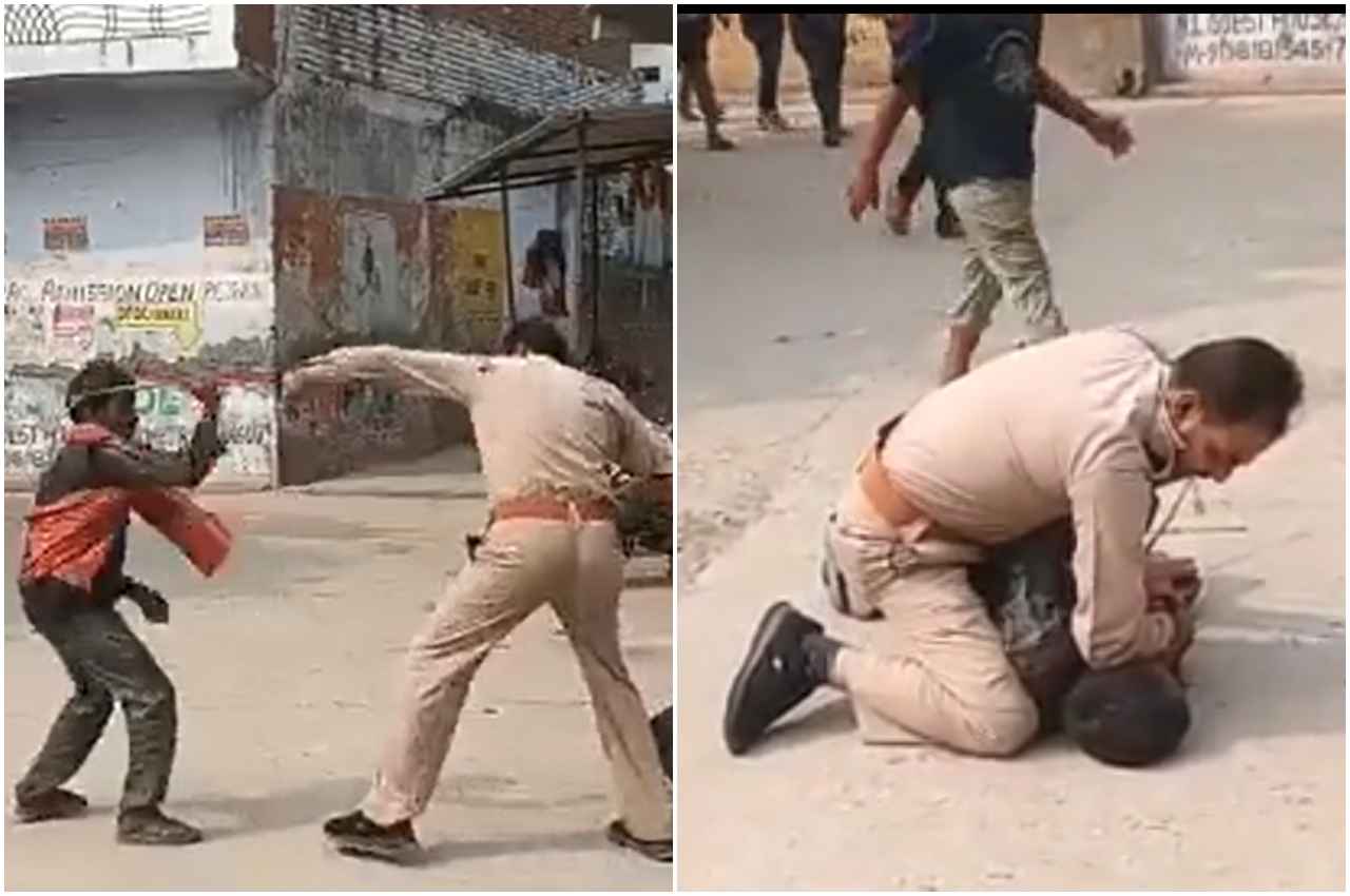 Viral Video: बीच सड़क पर चाबुक से पुलिसवाले को पीटता रहा तांगेवाला, खड़े होकर लोगों ने किया सिर्फ ये काम, देखें