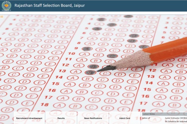 RSMSSB Rajasthan CET Exam