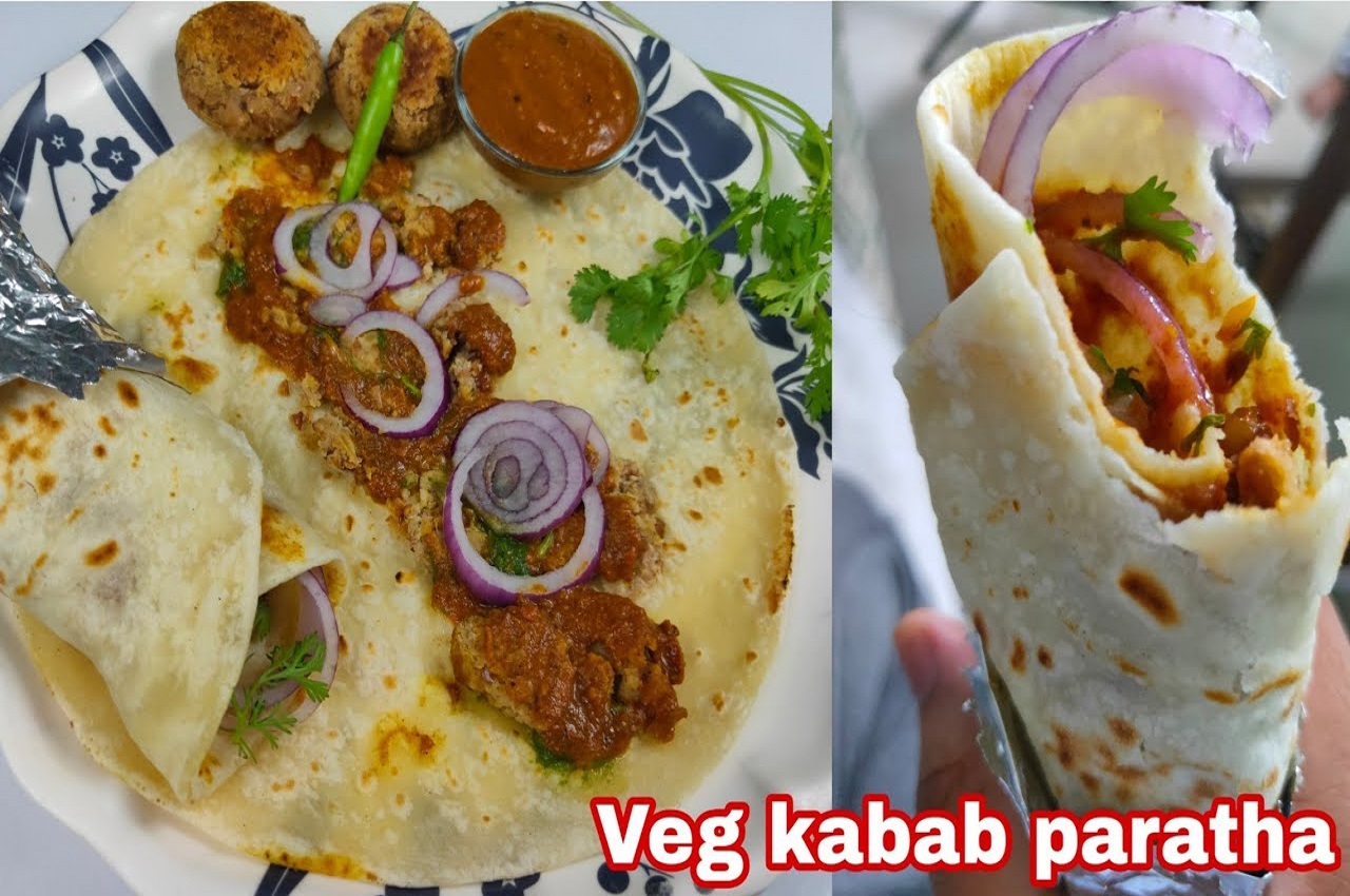 Vegetable Kabab Roll Paratha