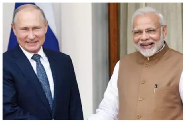 पीएम मोदी और रूस के राष्ट्रपति व्लादिमीर पुतिन