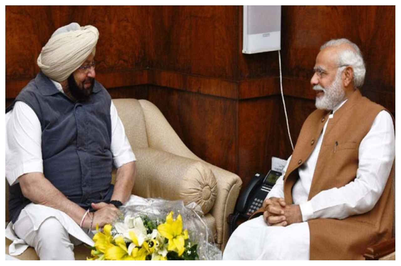 प्रधानमंत्री से मिले कैप्टन अमरिंदर,पंजाब की स्थिति पर जताई चिंता