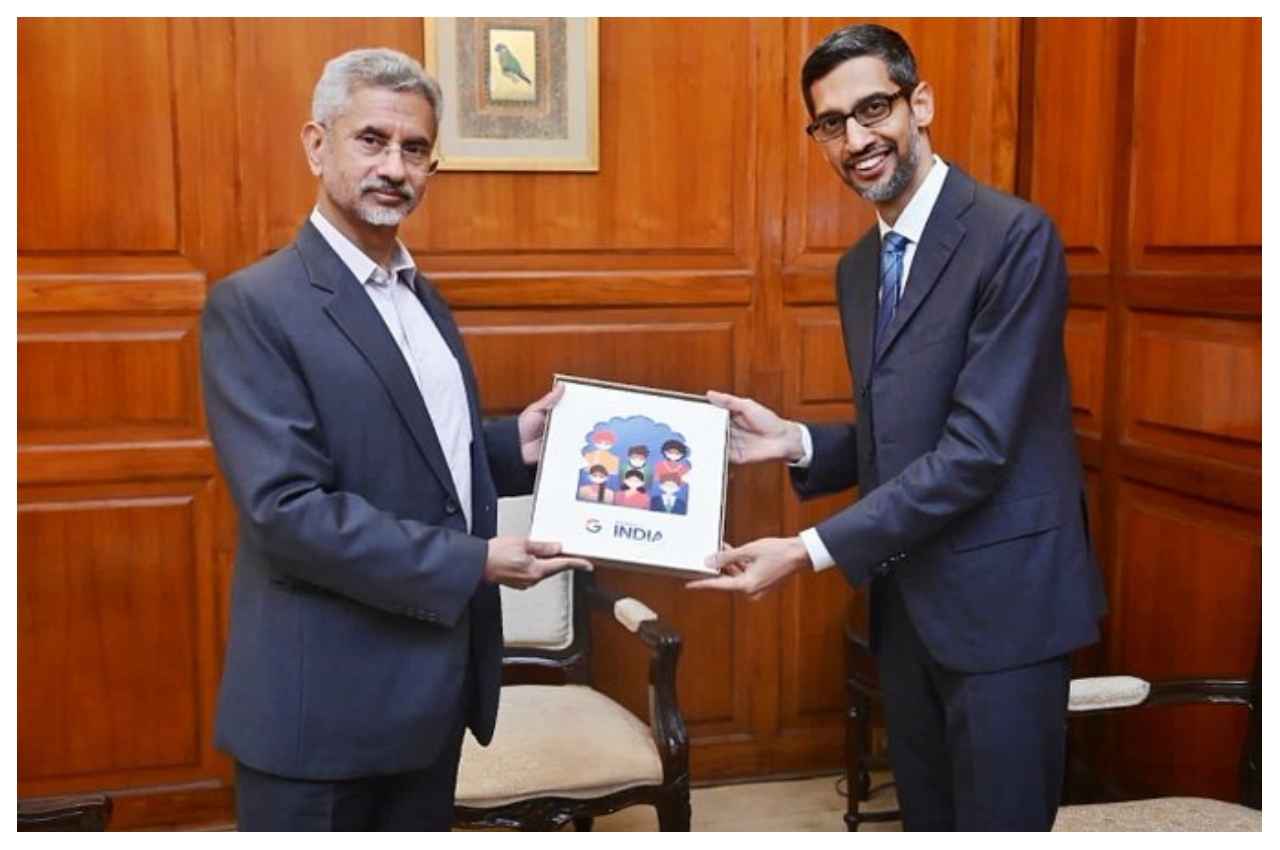 Google के CEO सुंदर पिचाई ने विदेश मंत्री एस जयशंकर से की मुलाकात, इन मुद्दों पर हुई चर्चा