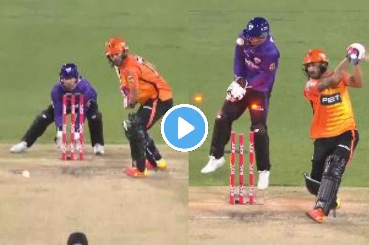 BBL 2022: टप्पा पड़ते ही विकेटकीपर ने चिल्लाया.. 'बोल्ड', हैरान रह गए डू प्लेसी और स्टंप में घुस गई गेंद, देखें वीडियो