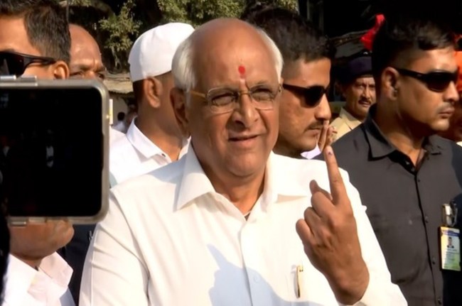 CM Bhupendra Patel casts vote