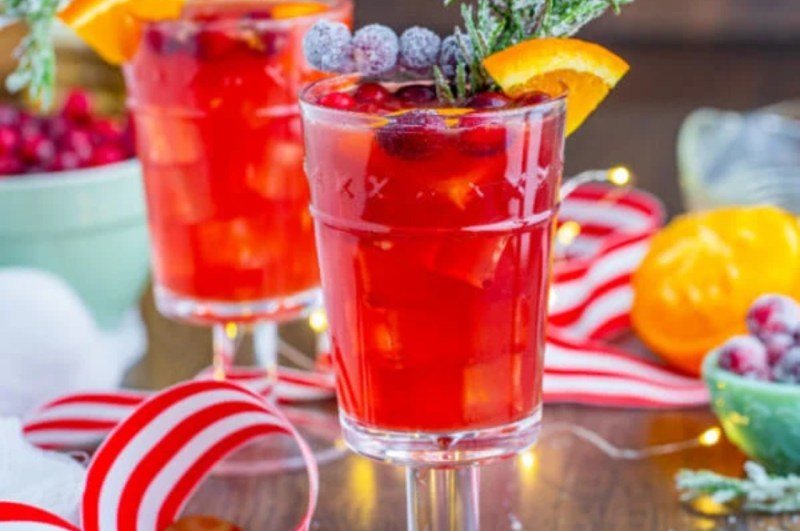 Christmas Punch Mocktail, Christmas Mocktail