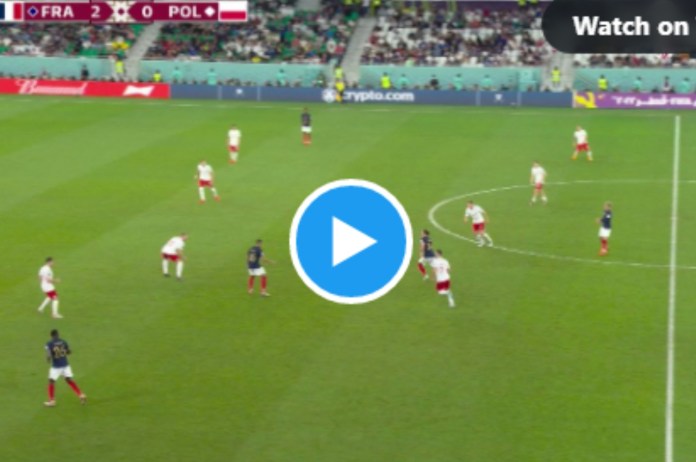 FIFA World Cup 2022 France vs Poland Kylian Mbappe Goal