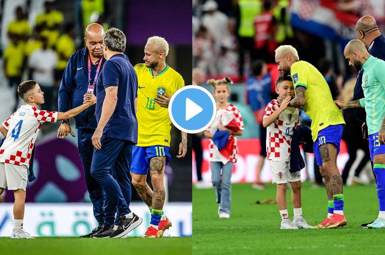 FIFA World Cup : हार के बाद Neymar को सांत्वना देने पहुंचा क्रोएशियाई खिलाड़ी का बच्चा, लगाया गले, देखें ये क्यूट वीडियो