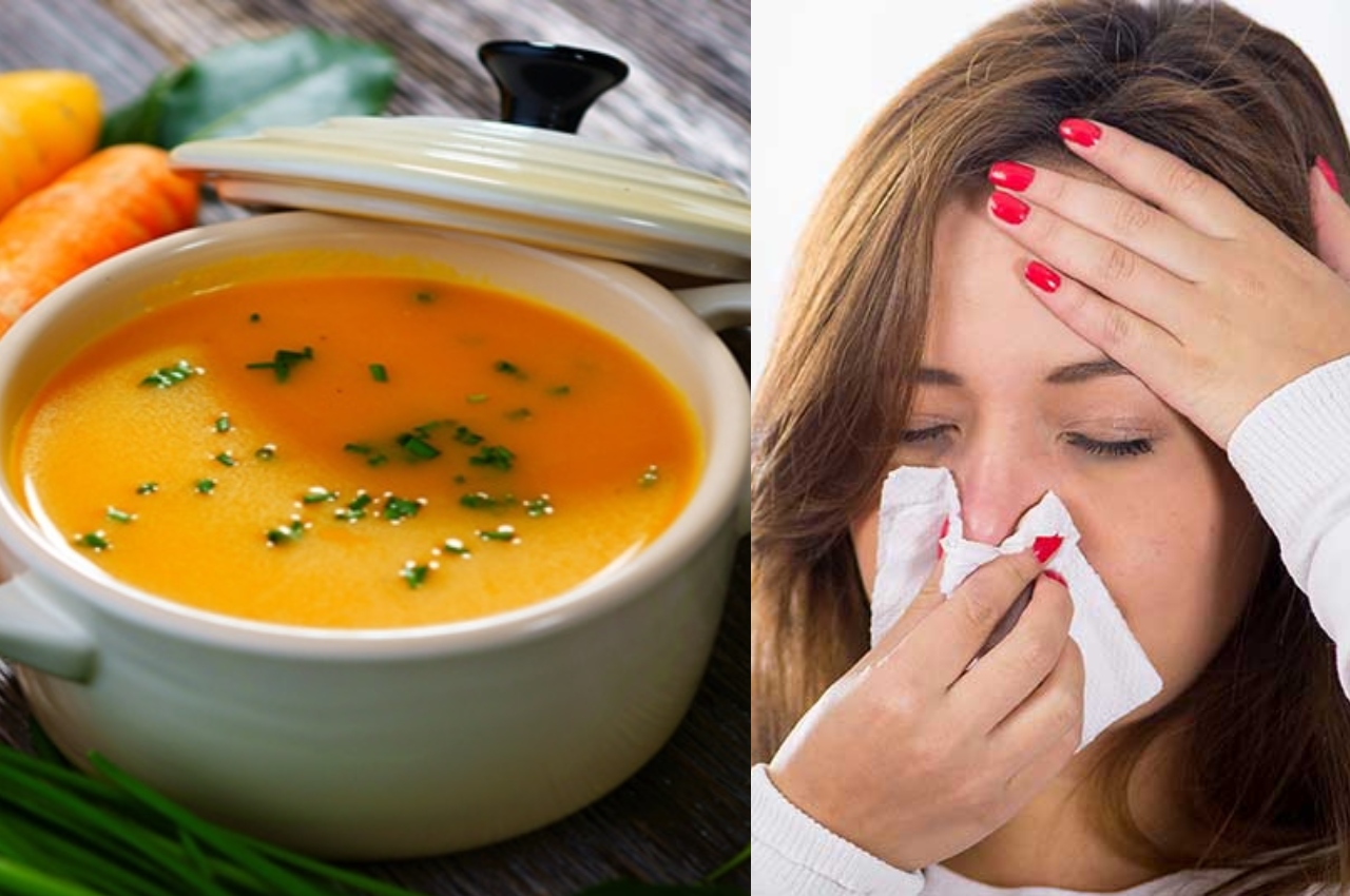 Ginger Carrot Soup, soup for cold and flu